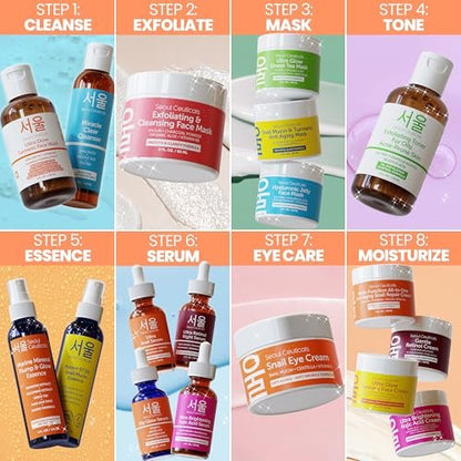 SeoulCeuticals 1% Korean Retinol Night Cream mit 97,5 % Schneckenschleim + 2 % Niacinamid – Feuchtigkeitspflege für das Gesicht – sanfte K-Beauty für empfindliche Haut, 60 ml