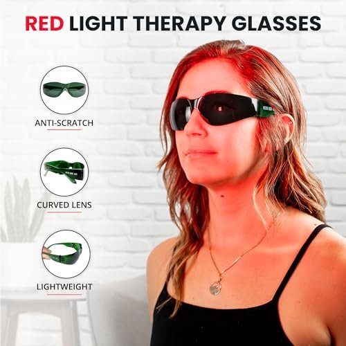 Mito Red Light Rote Lichttherapie-Brille IR3 in Dark – Schutzbrille für Rotlichttherapie