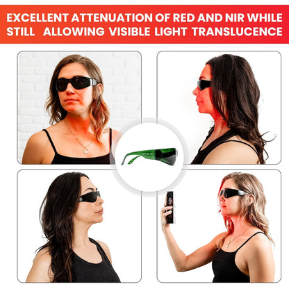 Mito Red Light Rote Lichttherapie-Brille IR3 in Dark – Schutzbrille für Rotlichttherapie