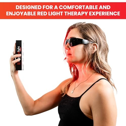 Mito Red Light - Rotlicht-Brille - Augenschutz für Rotlichttherapie (600nm-900nm) - Rotlicht-Therapiebrille - IR5 Extra Dark