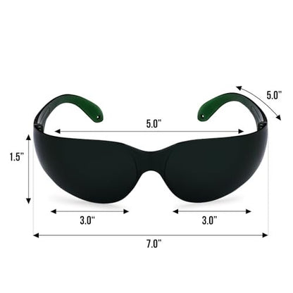 Mito Red Light - Rotlicht-Brille - Augenschutz für Rotlichttherapie (600nm-900nm) - Rotlicht-Therapiebrille - IR5 Extra Dark