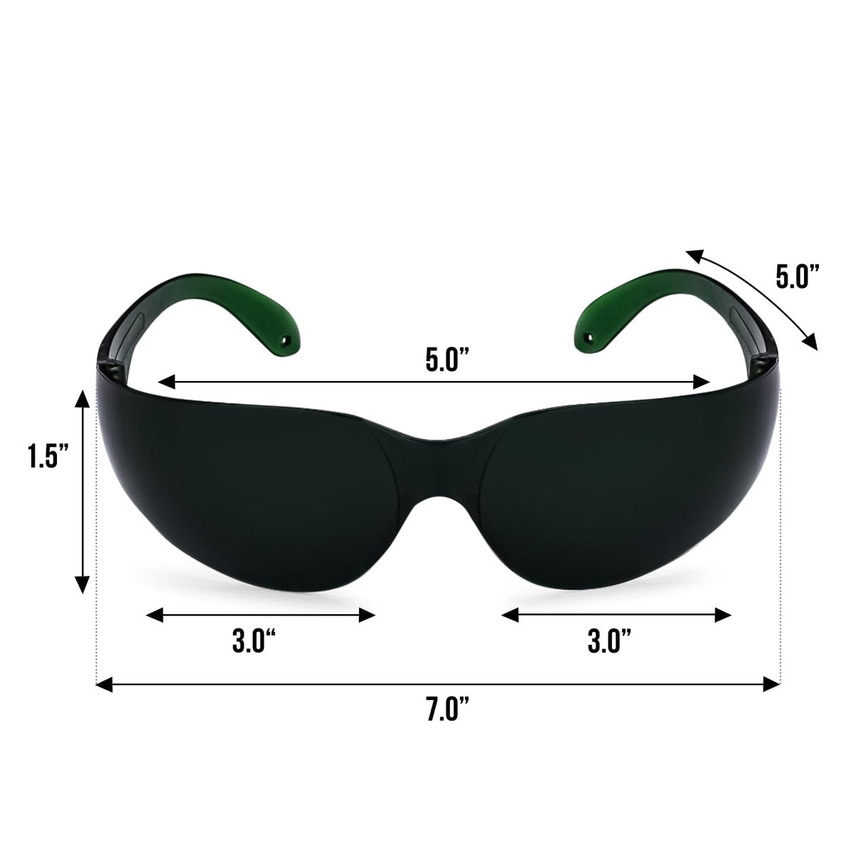 Mito Red Light - Rotlicht-Brille - Augenschutz für Rotlichttherapie (600nm-900nm) - Rotlicht-Therapiebrille - IR5 Extra Dark