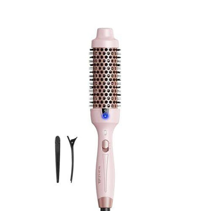Wavytalk Thermal Brush 1,5 Zoll – Negativ-Ionen-Rundbürste für glänzendes, glattes Haar im Blowout-Look (Pink)