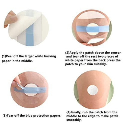 Sensor Covers für Libre 3, wasserdicht – 60er-Pack Overpatch für Libre 3 Plus, transparente CGM-Klebepflaster, haltbar bis 14 Tage – ohne Loch – HECHUAN
