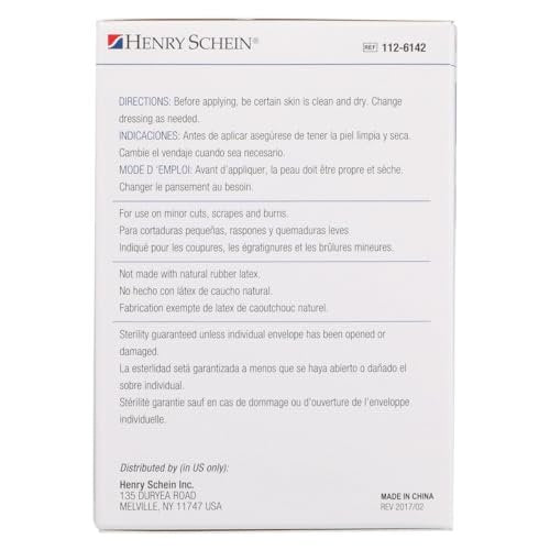Henry Schein Haftende Mullbindenstreifen, 1" x 3", steril, Box mit 100 Stück