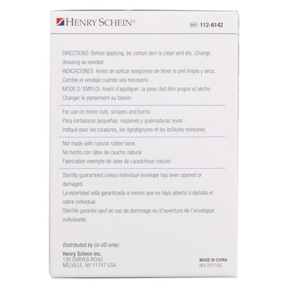 Henry Schein Haftende Mullbindenstreifen, 1" x 3", steril, Box mit 100 Stück