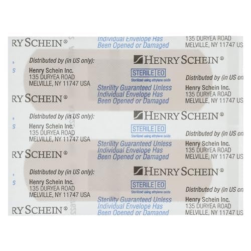 Henry Schein Haftende Mullbindenstreifen, 1" x 3", steril, Box mit 100 Stück