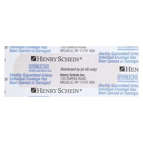 Henry Schein Haftende Mullbindenstreifen, 1" x 3", steril, Box mit 100 Stück