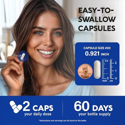 Magnesiumcitrat Kapseln 1000mg | Hochdosiert & Hoch Bioverfügbar – Für Schlaf, Muskeln & Herz – Vegan & Non-GMO – Für Frauen & Männer – Als Pulver, Pillen & Tabletten – 120 Kapseln, 2 Monatsvorrat