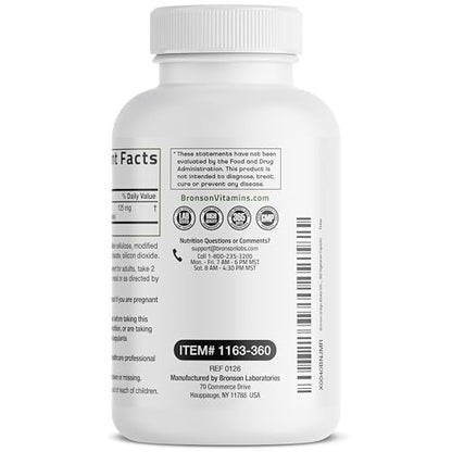 Bronson Ginkgo Biloba Extra Stark – 360 vegane Kapseln zur Unterstützung der Gehirnfunktion und des Gedächtnisses