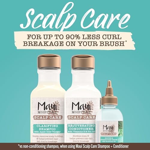Maui Moisture Scalp Care Beruhigendes & Stärkendes Haar-Serum mit Rosmarinöl, Lockenserum mit Aloe Vera, hilft trockener Kopfhaut vorzubeugen und das Haar zu stärken, silikonfrei, 3,3 Fl. Oz