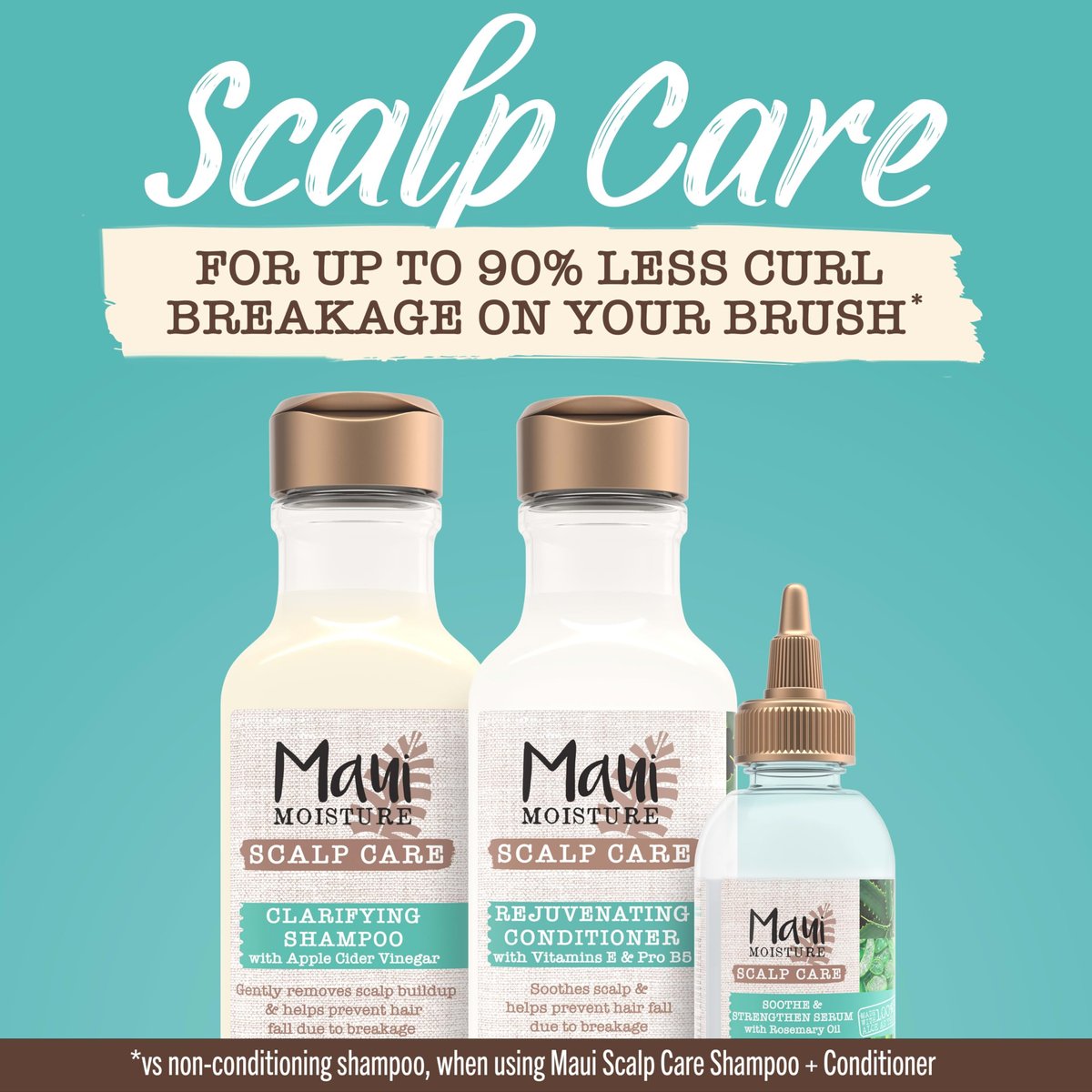 Maui Moisture Scalp Care Beruhigendes & Stärkendes Haar-Serum mit Rosmarinöl, Lockenserum mit Aloe Vera, hilft trockener Kopfhaut vorzubeugen und das Haar zu stärken, silikonfrei, 3,3 Fl. Oz