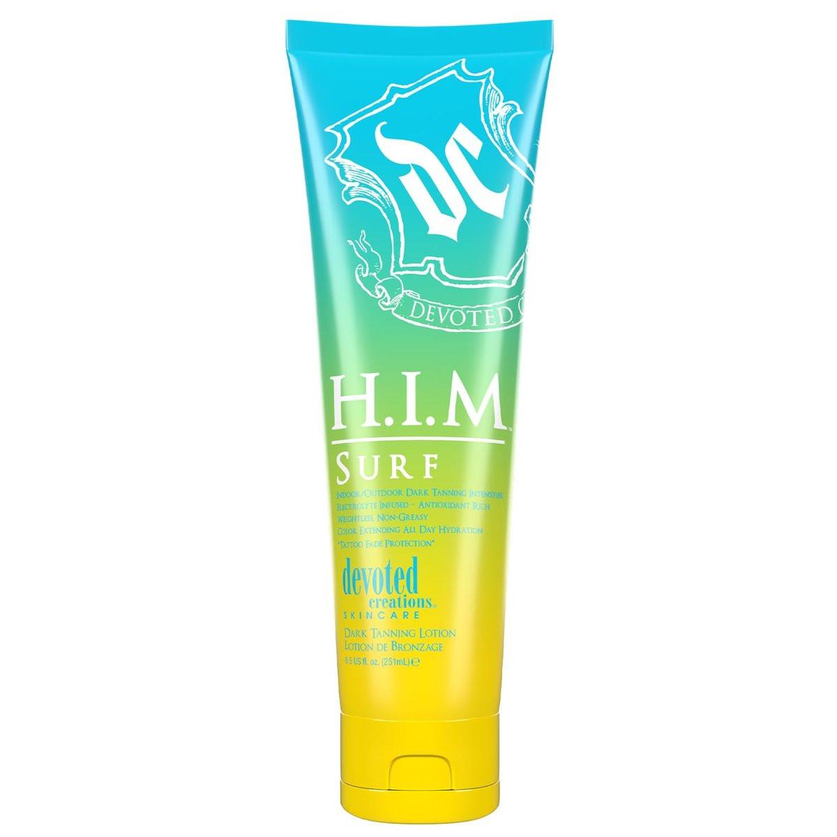 Devoted Creations HIM Surf – Elektrolyt-Infused Color Extending All Day Hydration Indoor/Outdoor Dark Tanning Intensifier, 8.5 Unzen