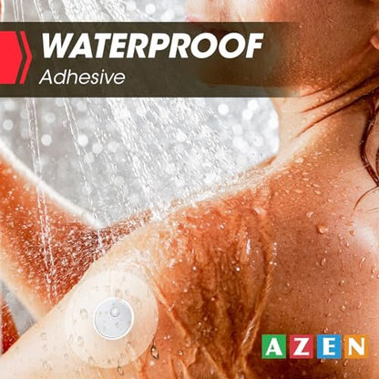 AZEN 100 Stück Freestyle Sensor-Abdeckungen für Libre 3, wasserdichte Klebepflaster, transparente Schutzfolie