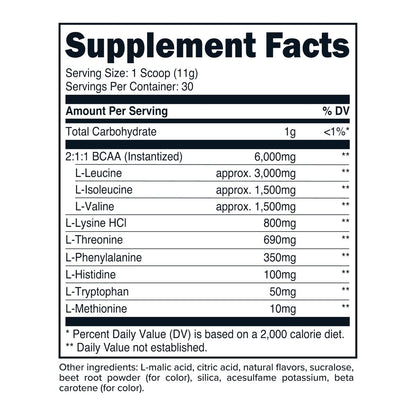 Primaforce EAA Pulver (30 Portionen, Tropical Punch) – Essentielle Aminosäuren für Pre/Intra Workout und Erholung – Non-GMO und Glutenfrei