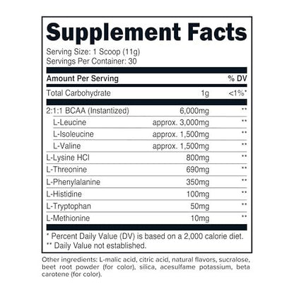 Primaforce EAA Pulver (30 Portionen, Tropical Punch) – Essentielle Aminosäuren für Pre/Intra Workout und Erholung – Non-GMO und Glutenfrei