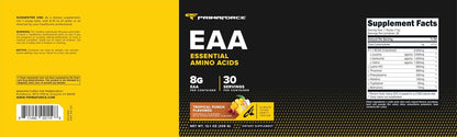 Primaforce EAA Pulver (30 Portionen, Tropical Punch) – Essentielle Aminosäuren für Pre/Intra Workout und Erholung – Non-GMO und Glutenfrei