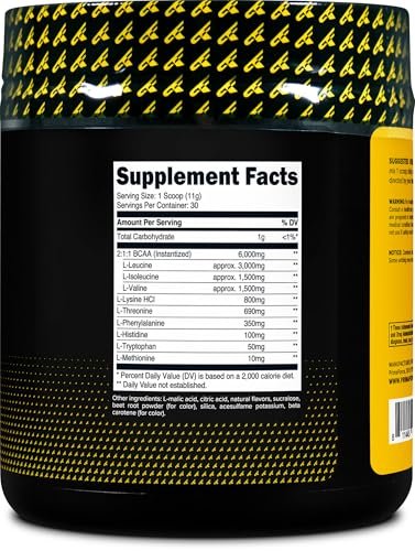 Primaforce EAA Pulver (30 Portionen, Tropical Punch) – Essentielle Aminosäuren für Pre/Intra Workout und Erholung – Non-GMO und Glutenfrei