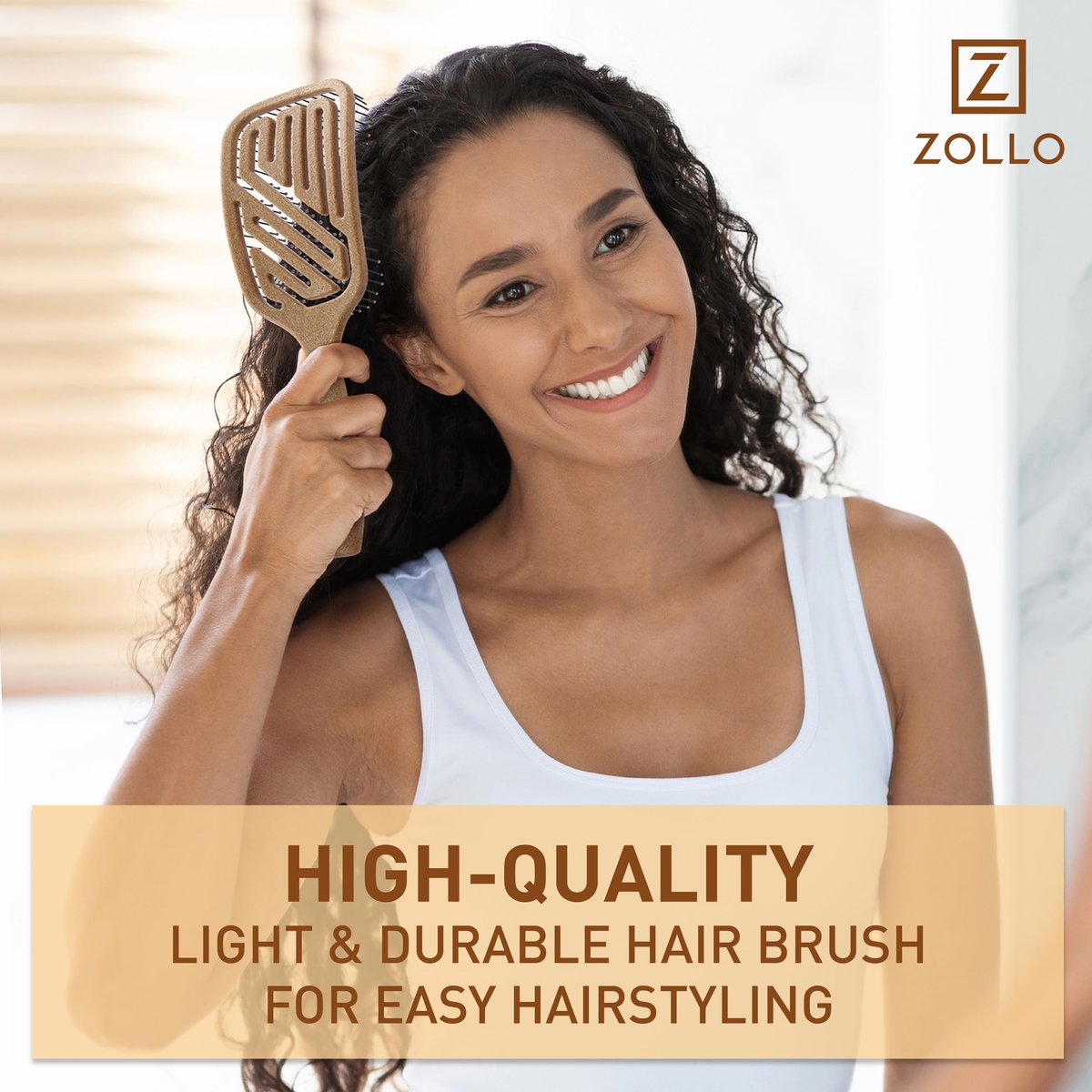 Zollo Flexible Haarbürste – für Frauen, Männer, Kinder; entwirrt nasses und trockenes Haar schmerzfrei! Geeignet für alle Haartypen