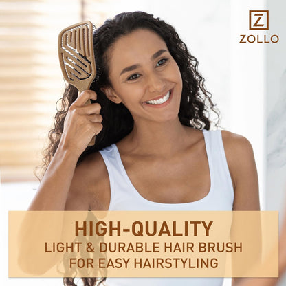 Zollo Flexible Haarbürste – für Frauen, Männer, Kinder; entwirrt nasses und trockenes Haar schmerzfrei! Geeignet für alle Haartypen