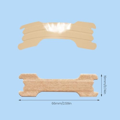 MQUPIN 150 Nasenstreifen – Verbesserte, medikamentenfreie Nasenpflaster gegen Schnarchen und verstopfte Nase (66mm*19mm, Tiefblau)