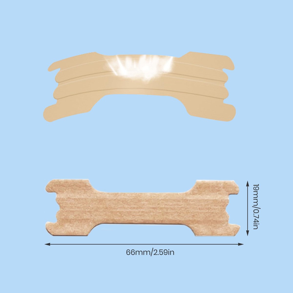 MQUPIN 150 Nasenstreifen – Verbesserte, medikamentenfreie Nasenpflaster gegen Schnarchen und verstopfte Nase (66mm*19mm, Tiefblau)