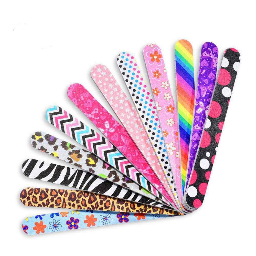 IFUNSON Professionelle Nagelfeile, Bunte Feilen, Maniküre Pediküre Werkzeug und Nagelpolierfeilen, 12er Pack