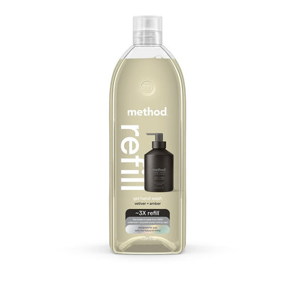 Method Gel Hand Seife Nachfüllpackung, Vetiver + Amber, 34 Fl Oz (1er-Pack) (Verpackung kann variieren)