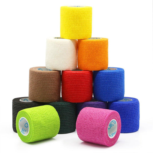 OK TAPE 12 Rollen Selbstklebender Verband, Elastisches Sporttape, Selbsthaftendes Band, Veterinärwickel, Medizinisches Tape für Handgelenk, Füße, 5 cm x 4,5 m