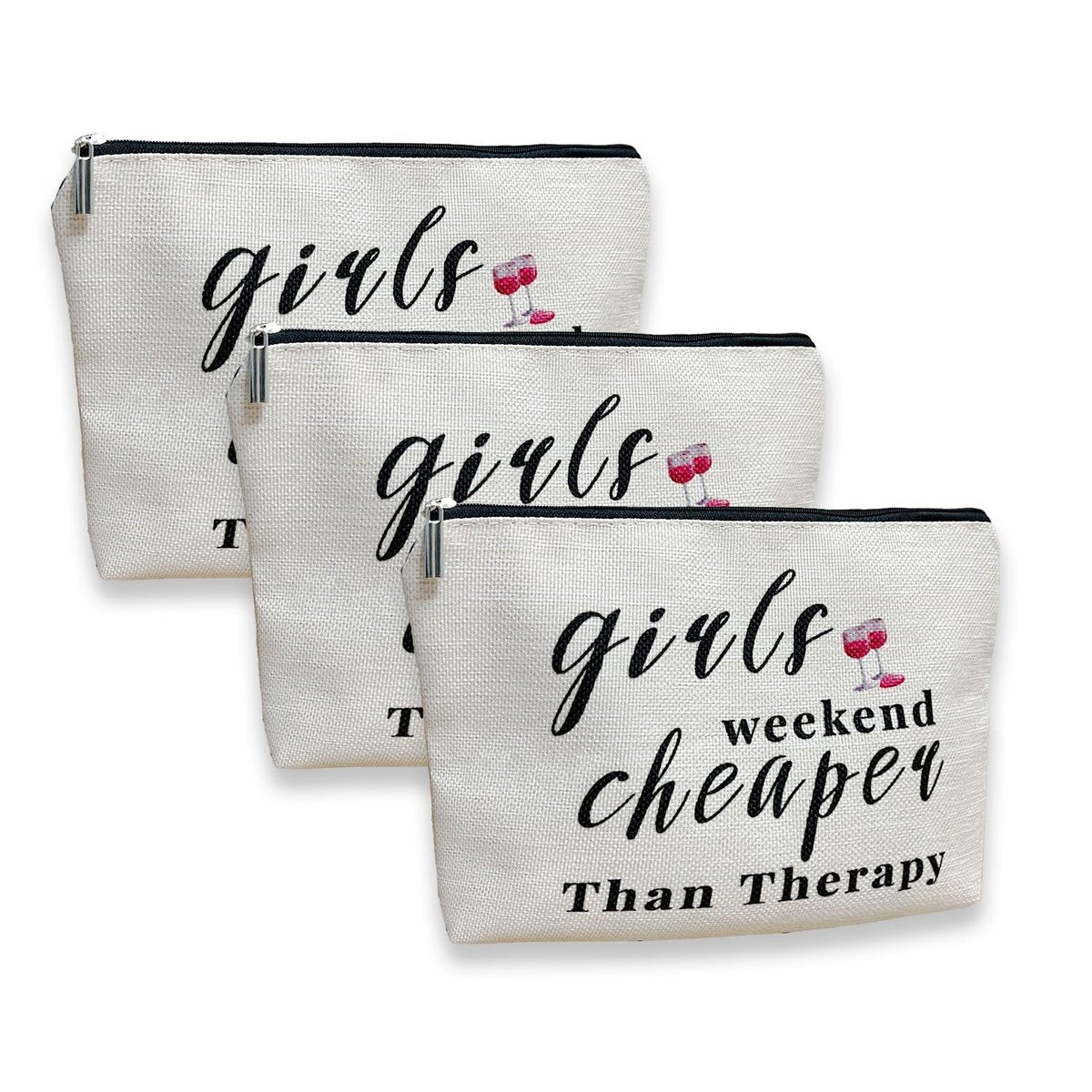 3-teilige Reise-Kosmetiktasche für Mädelswochenende – Geschenk für beste Freundin, Reise-Toilettenbeutel-Set für Weihnachten, Hochzeit, Geburtstag