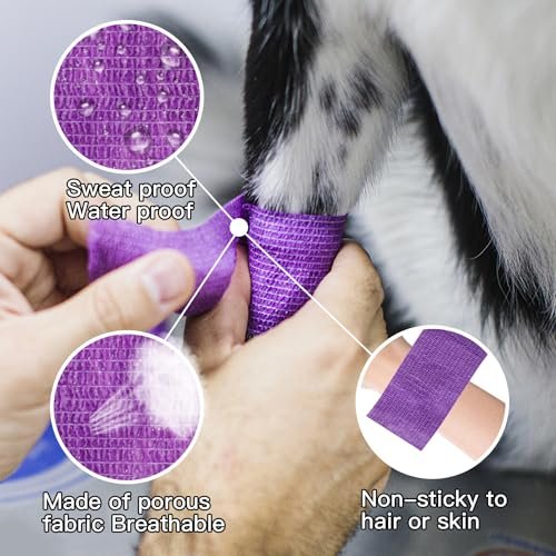 OZER 12er Pack 2 Zoll x 5 Yards Selbstklebende Bandage, Atmungsaktive Kohäsive Binde, Elastisches Selbsthaftendes Band für Sport, Handgelenk, Knöchel (Hautfarbe, 2 Zoll)