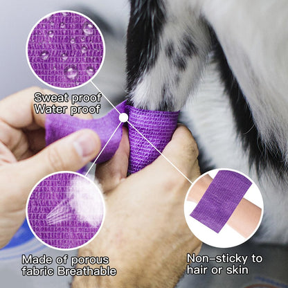 OZER 12er Pack 2 Zoll x 5 Yards Selbstklebende Bandage, Atmungsaktive Kohäsive Binde, Elastisches Selbsthaftendes Band für Sport, Handgelenk, Knöchel (Hautfarbe, 2 Zoll)