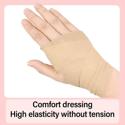 OZER 12er Pack 2 Zoll x 5 Yards Selbstklebende Bandage, Atmungsaktive Kohäsive Binde, Elastisches Selbsthaftendes Band für Sport, Handgelenk, Knöchel (Hautfarbe, 2 Zoll)