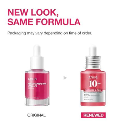 Anua Niacinamid 10 + TXA 4 Serum – Dunkle Flecken Pflege, Hyaluronsäure, Tranexamsäure, Leichtes & feuchtigkeitsspendendes All-in-One tägliches Gesichtsserum für Glas-Haut, Koreanische Hautpflege, 30 ml