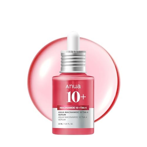Anua Niacinamid 10 + TXA 4 Serum – Dunkle Flecken Pflege, Hyaluronsäure, Tranexamsäure, Leichtes & feuchtigkeitsspendendes All-in-One tägliches Gesichtsserum für Glas-Haut, Koreanische Hautpflege, 30 ml