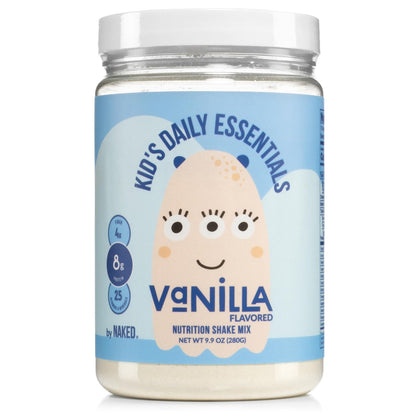 Naked Vanilla Kids Daily Essentials – Bio-Milchprotein-Shake mit 6 Bio-Gemüsesorten, 25 Vitaminen & Mineralstoffen, ohne künstliche Zusätze