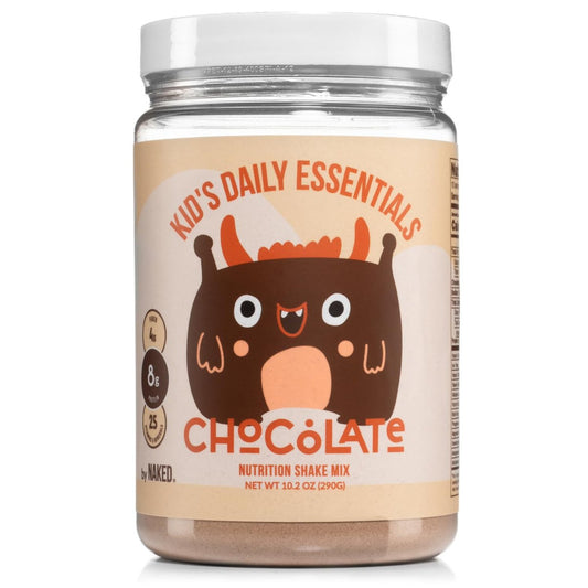 NAKED Chocolate Kids Daily Essentials – Protein-Shake für Kinder mit Bio-Milch, 6 Bio-Gemüsesorten, 25 Vitaminen und Mineralstoffen, ohne künstliche Süßstoffe, Aromen, Farben oder Konservierungsstoffe