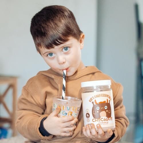 NAKED Chocolate Kids Daily Essentials – Protein-Shake für Kinder mit Bio-Milch, 6 Bio-Gemüsesorten, 25 Vitaminen und Mineralstoffen, ohne künstliche Süßstoffe, Aromen, Farben oder Konservierungsstoffe