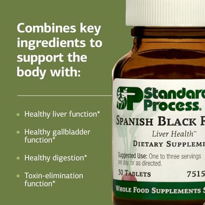 Standard Process Spanish Black Radish – Lebergesundheit & Gallenblasenunterstützung – Glutenfrei, laktosefrei & sojafrei – 30 Tabletten