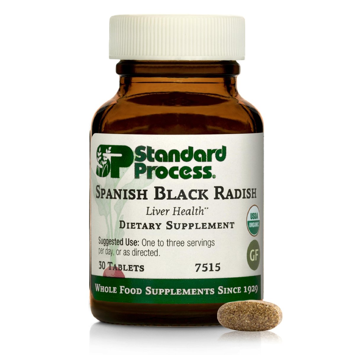 Standard Process Spanish Black Radish – Lebergesundheit & Gallenblasenunterstützung – Glutenfrei, laktosefrei & sojafrei – 30 Tabletten