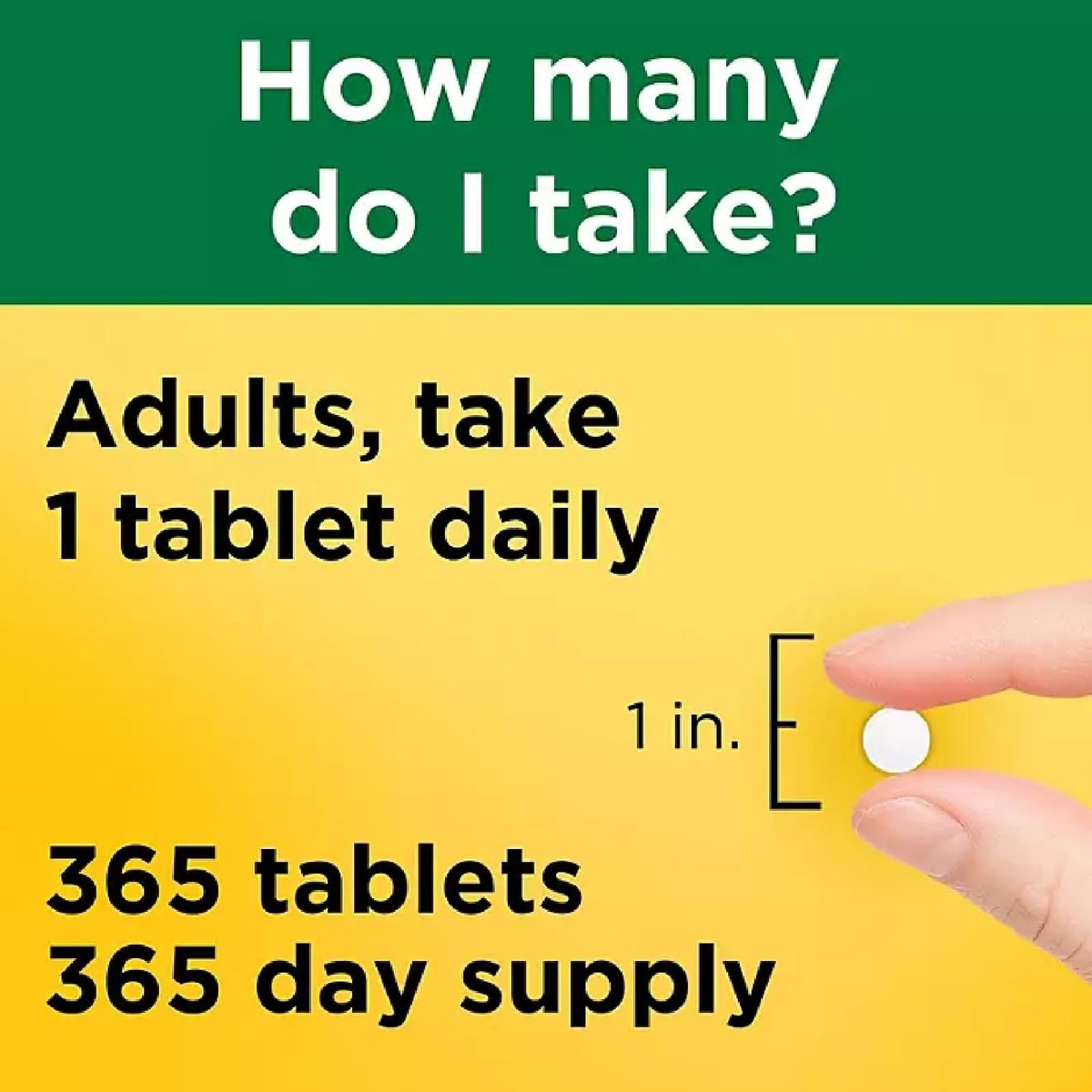 Nature Made Eisen 65 mg Tabletten (aus Eisensulfat) für die Bildung roter Blutkörperchen, 365 Stück
