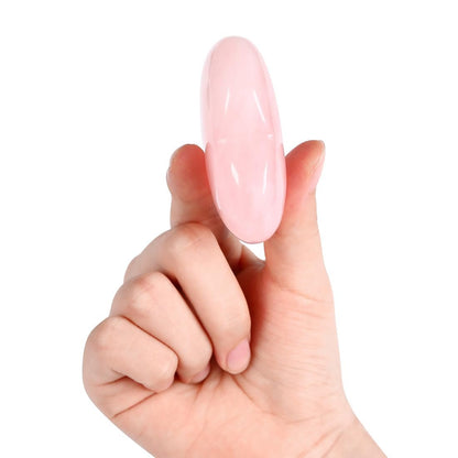 MAIBAOTA 60 mm Rosenquarz Herzstein – Geschenk für Mama & Frauen, natürlicher Reiki-Heilstein, poliertes Herz