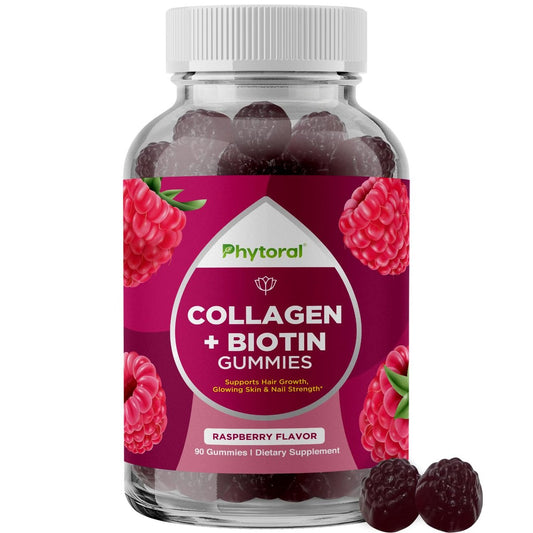 Hydrolysierte Kollagenpeptide für Frauen mit Biotin – Haar-, Haut- und Nagelvitamine für Elastizität, Vitalität & Feuchtigkeit – Gummibärchen mit natürlichem Biotin und Kollagen – 90 Stück