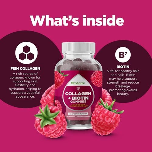 Hydrolysierte Kollagenpeptide für Frauen mit Biotin – Haar-, Haut- und Nagelvitamine für Elastizität, Vitalität & Feuchtigkeit – Gummibärchen mit natürlichem Biotin und Kollagen – 90 Stück