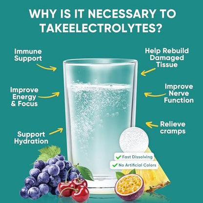 Venture Pal Zuckerfreies Elektrolytepulver - Liquid Daily IV Drink Mix für schnelle Hydratation & Party-Erholung | 5 Vitamine & 7 Elektrolyte | Keto-freundlich | Nicht-GVO | Zertifiziert vegan | 16 Sticks