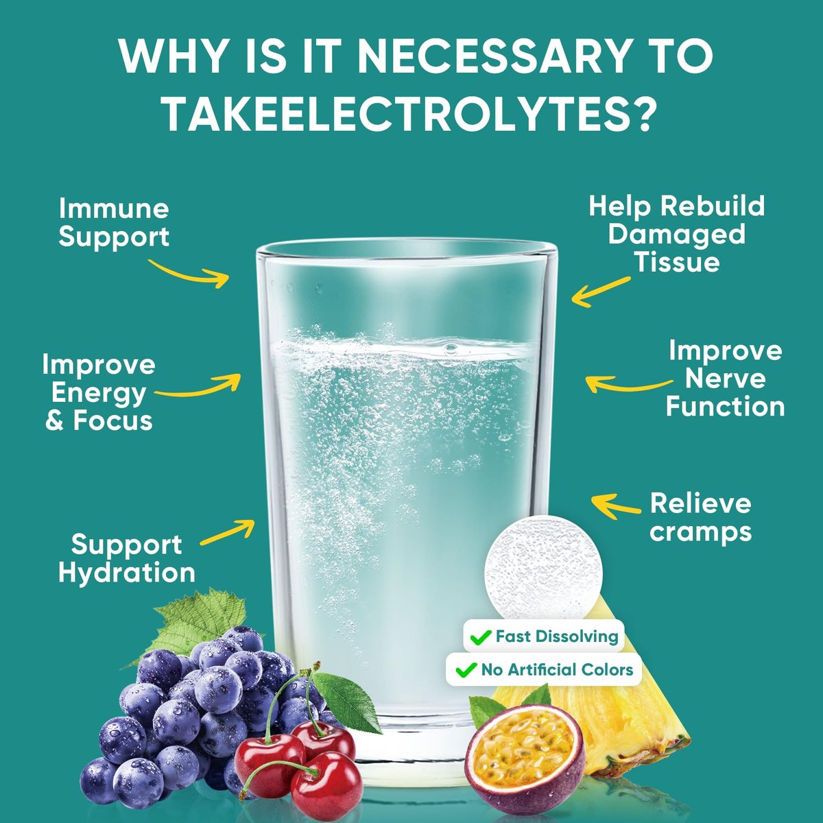 Venture Pal Zuckerfreies Elektrolytepulver - Liquid Daily IV Drink Mix für schnelle Hydratation & Party-Erholung | 5 Vitamine & 7 Elektrolyte | Keto-freundlich | Nicht-GVO | Zertifiziert vegan | 16 Sticks