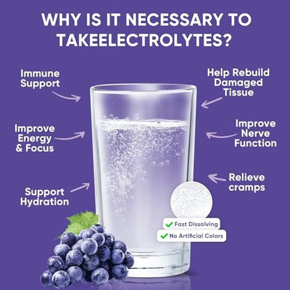 Venture Pal Zuckerfreies Elektrolyt-Pulver – Beutel mit Flüssigkeits-Getränkemischung für schnelle Hydratation & Partynachbereitung | 5 Vitamine & 7 Elektrolyte | Keto-freundlich | Nicht-GVO | Zertifiziert vegan | 16 Sticks