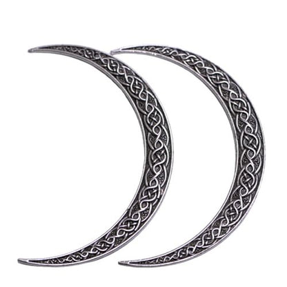 LANGHONG 2 Stücke Wikinger Mond Sichel Haarnadeln für Damen – Gothic Metall Haarstäbe & Gabeln, Retro Haarstecknadeln für Hochsteckfrisuren, Cosplay & Renaissance Festival (ZZAS)