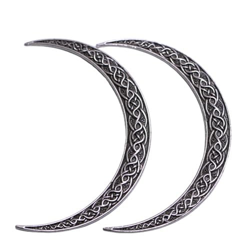 LANGHONG 2 Stücke Wikinger Mond Sichel Haarnadeln für Damen – Gothic Metall Haarstäbe & Gabeln, Retro Haarstecknadeln für Hochsteckfrisuren, Cosplay & Renaissance Festival (ZZAS)