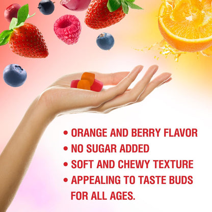BionerLab Calcium Magnesium Zink Gummis mit Vitamin D3 & K2 – Hoch bioverfügbarer Komplex mit Magnesiumglycinat, Calcium- und Zinkcitrat für Knochen-, Muskel- und Immunsystem – Zuckerfrei, Orangen-Beeren-Geschmack, 60 Stück